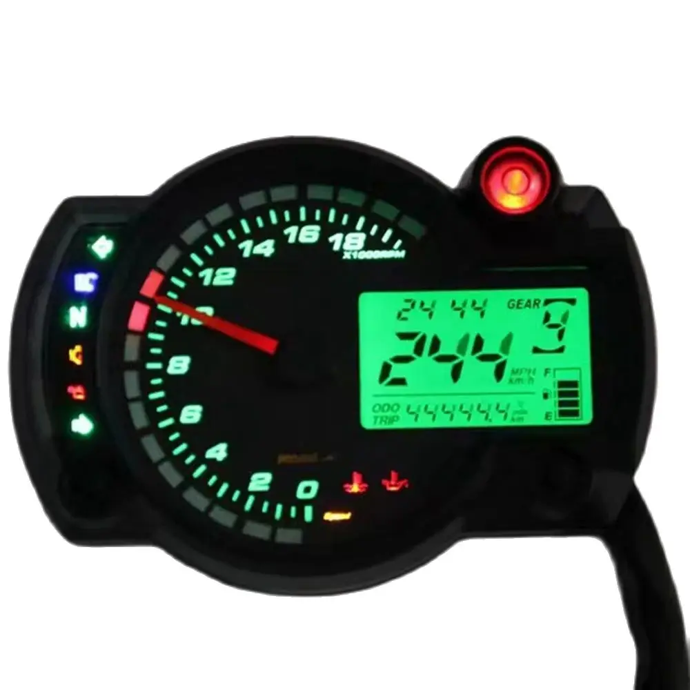 7 Colors LCD Digital Universal Speedometer Motorcycle Odometer Meter MAX 1800RPM Motorbike Moto Dashboard Motorcycle