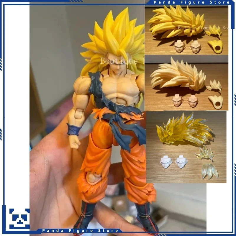 

Custom Made Jesse Dragon Ball SHF Super Saiya SSJ3 Lightning Marbles Son Goku Heads Accessories Kit Anime Action Figures Toys