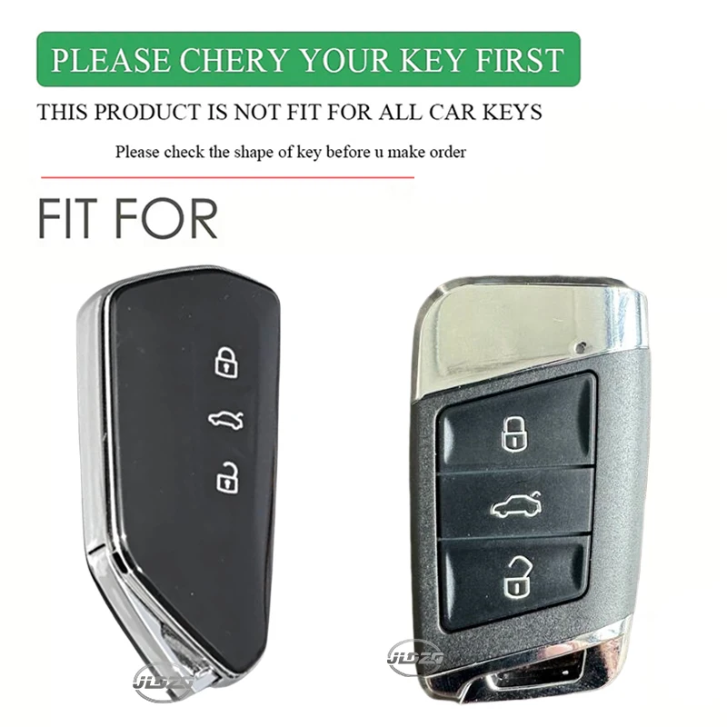 حافظة مفاتيح السيارة غطاء كامل لشركة فولكس فاجن فولكس فاجن جولف 8 MK8 ID.3 ID.4 كوبرا سكودا اوكتافيا سيات ليون MK4 2020-2024 سلسلة مفاتيح أوتوماتيكية #2