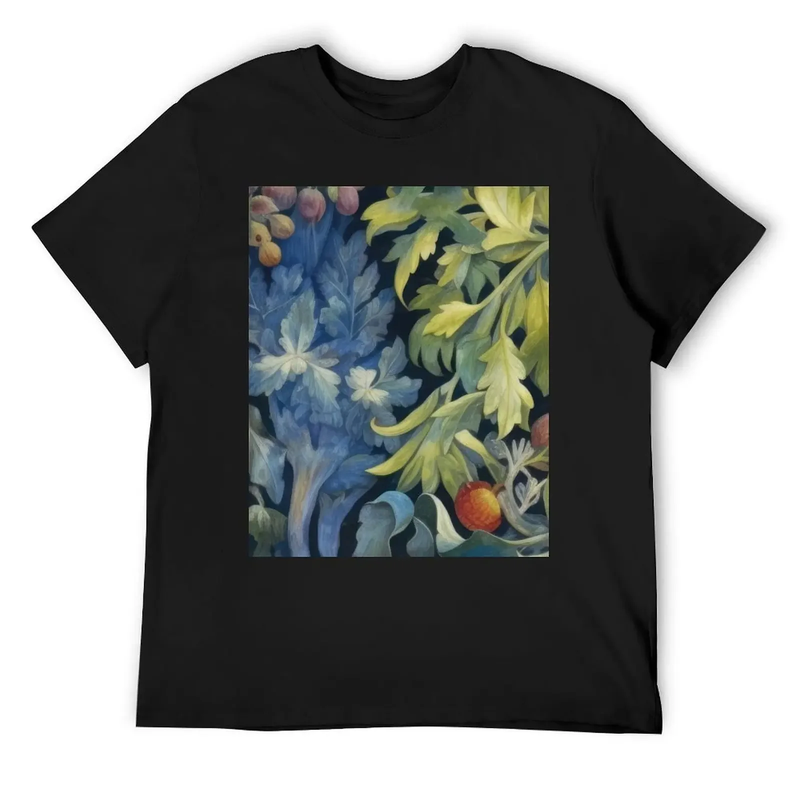 Vintage botanical medieval tapestry - art nouveau (vintage inspired) T-Shirt quick drying summer tops mens t shirts top quality