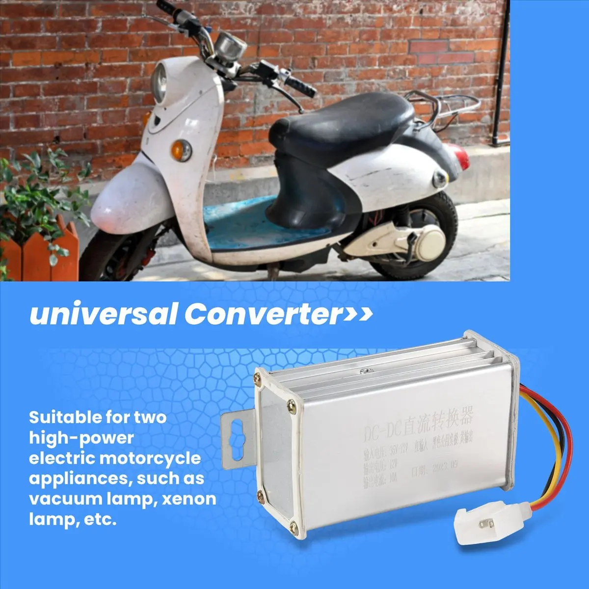 #04D Electronic Transformer DC 36V 48V 60V 72V to 12V 10A Converter,DC Transverter,(silver)