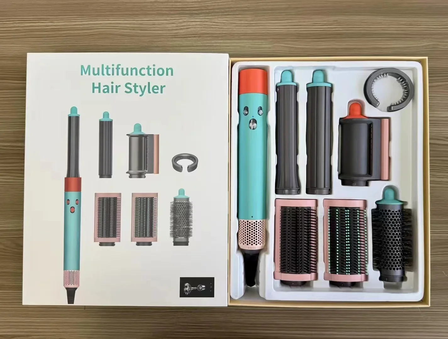 7 في 1 مجفف شعر متعدد الوظائف مكواة تجعيد مكواة فرد الشعر مجموعة تصفيف مشط الهواء الساخن نتائج تشبه الصالون في HomeHairStylingTool248