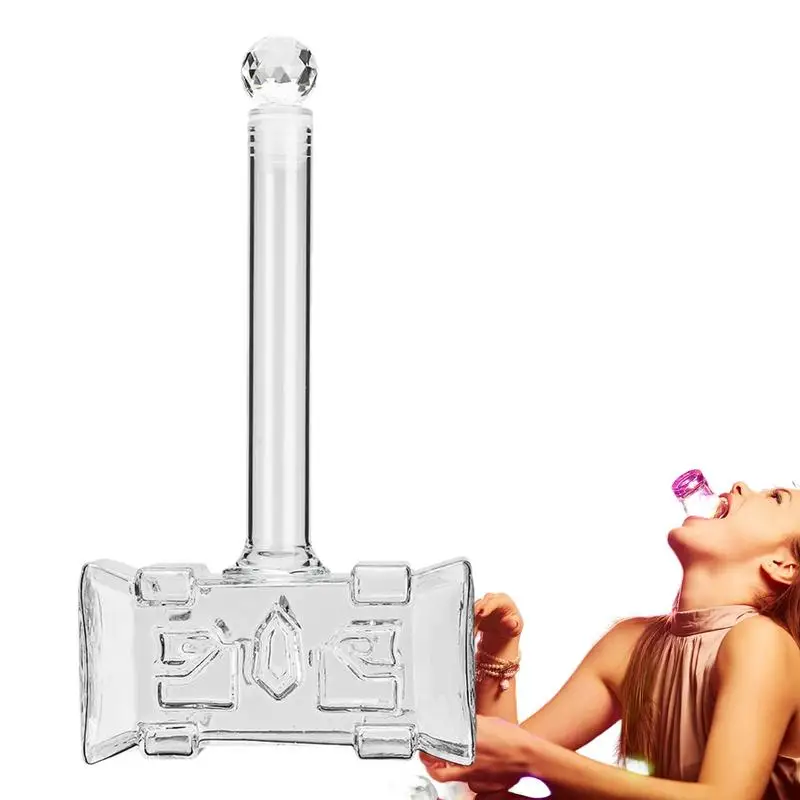 

Liquor Decanter 400ml Hammer Shaped Whiskey Decanter With Airtight Stopper 3D Alcohol Bottle For Cocktail Bourbon Vodka Or Wine