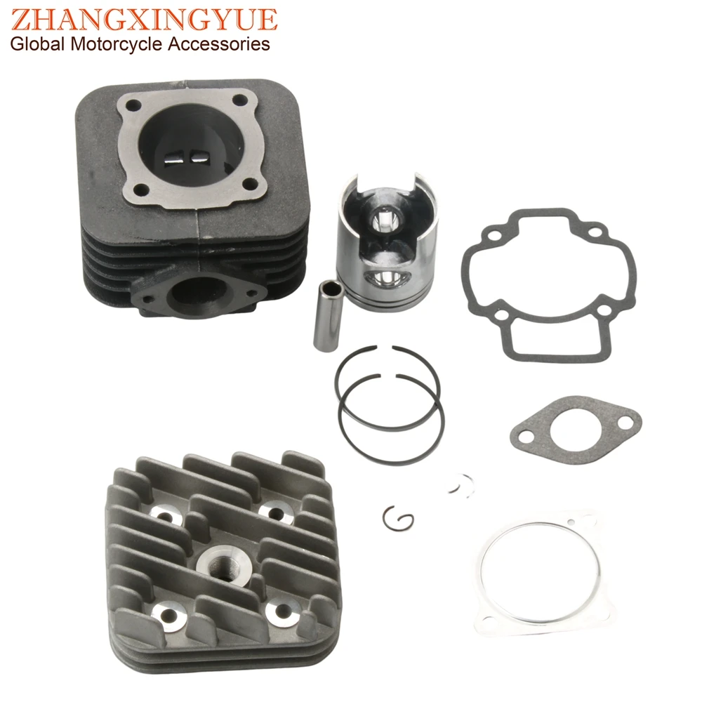 47mm 70cc Racing Cylinder Kit & Head For Piaggio 50 Diesis Fly Free Liberty Nrg Power Dt Sfera Typhoon Zip 50cc AC 2 Stroke