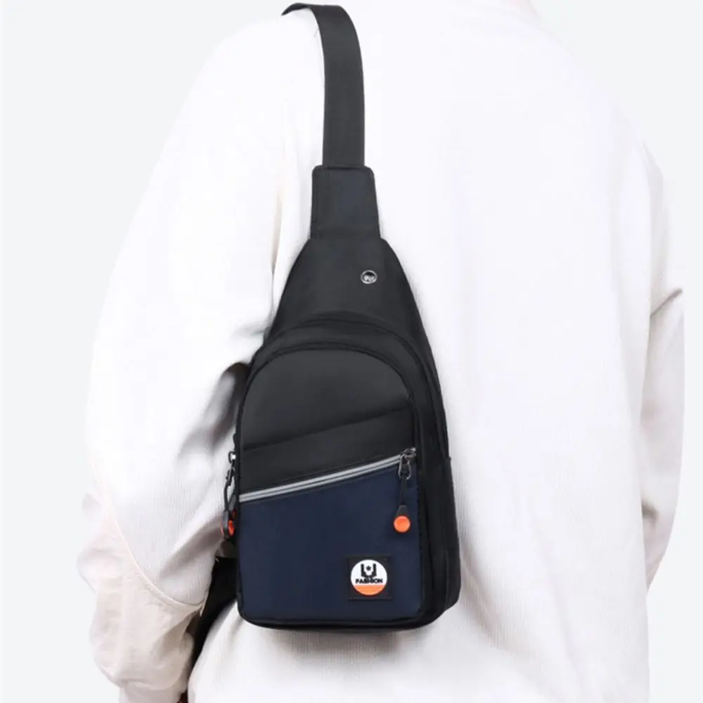 

Мужская нагрудная сумка из ткани Оксфорд, уличная поясная сумка с несколькими карманами на одно плечо, регулируемый ремень, большая вместительная спортивная прогулочная сумка