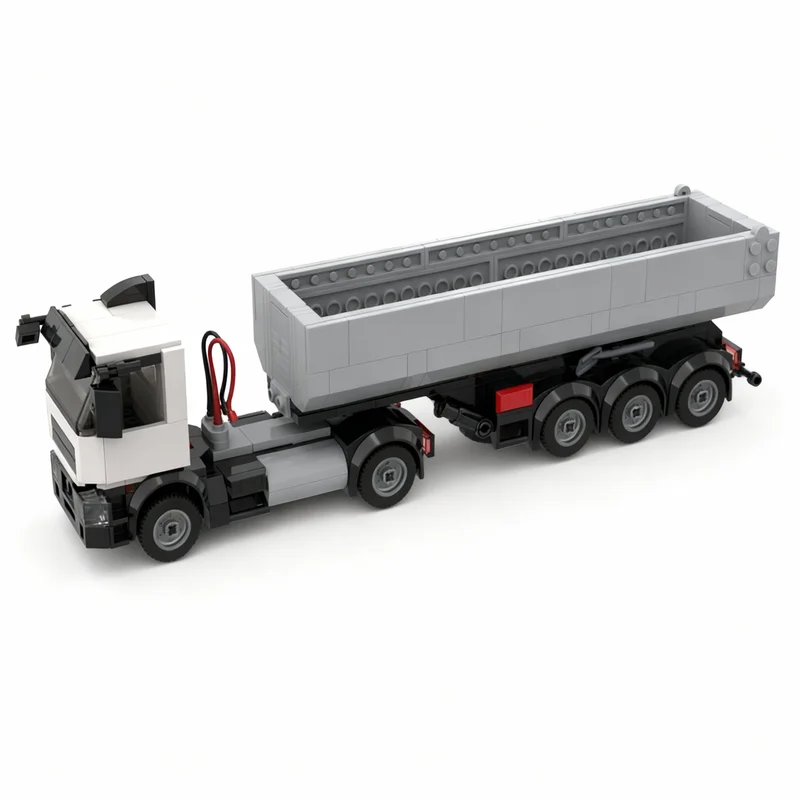 471PCS MOC City Champions Super Car Tipper Trailer 4X4 Tractor Model Technology DIY Assembly Building Blocks Display Gift Home