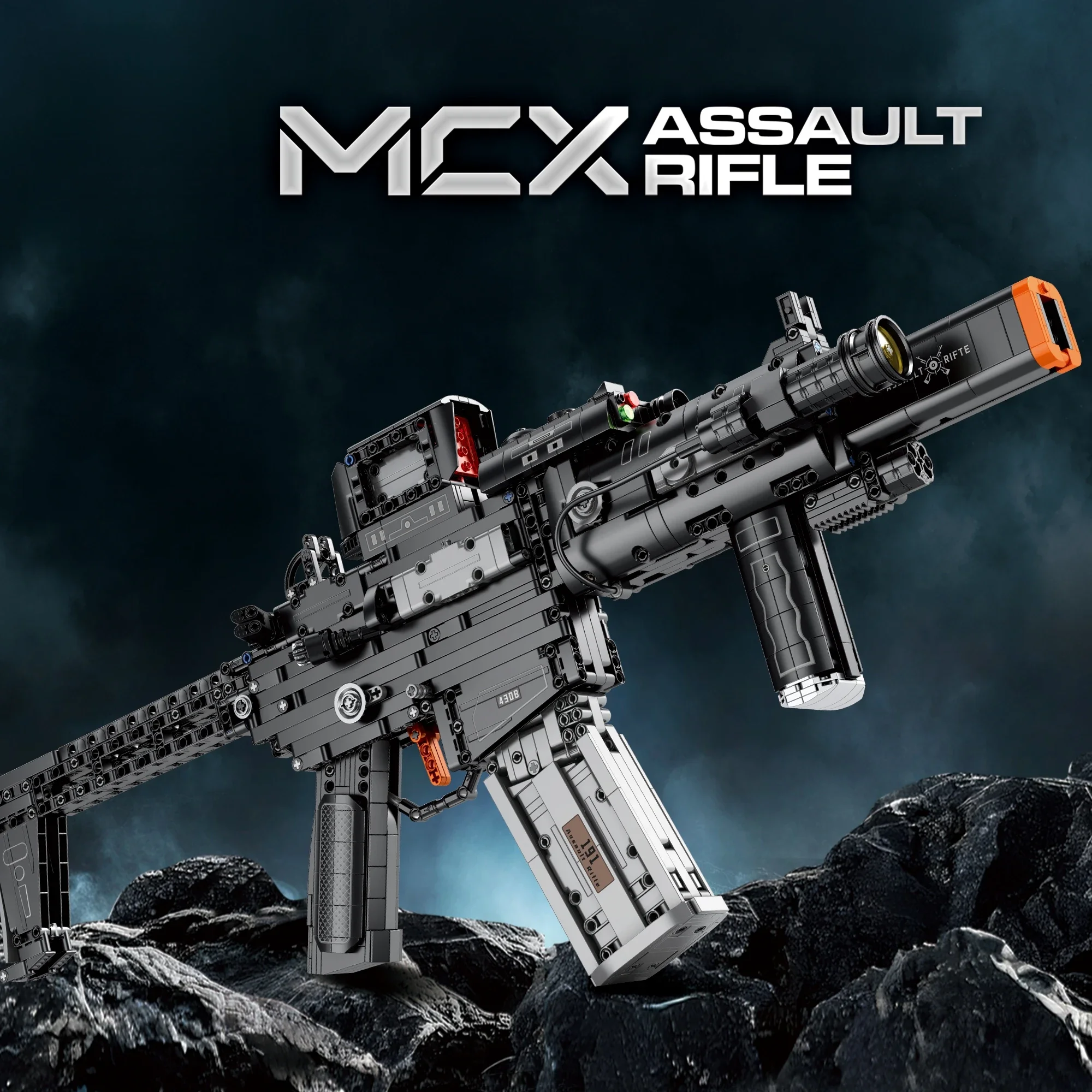 DIY Technical Military Building Blocks Set MCX Assault Rifle Model Kit Special Forces Army Gear Kids Birthday Gift