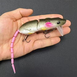 80mm 15g Mouse Minnow Lure Artificial Rat Bait Vivid Plastic Mice Fishing Bait Floating Wobbler Crankbaits Pike Fishing Supplies