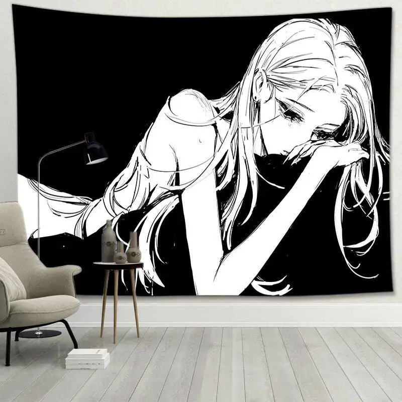 VIKAMA Minimalist Wall Tapestry Sexy Woman Art Canvas Abstract Body Design for Aesthetic Bedroom Studio Decor