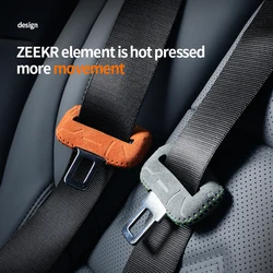 For ZEEKR X 001 009 007 Seat Belt Lock Mount Protective Cover Alcantara Suede Anti-collision Decor Cover Interior Accessories