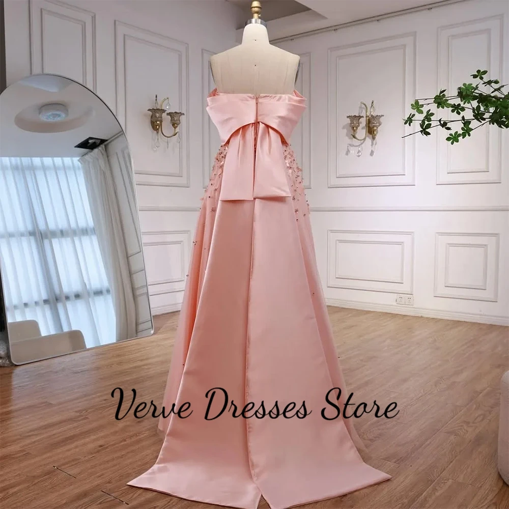 Pink Satin and Tulle Evening Dress with Off the Shoulder A-Line Celebrity Gowns Crystal Flowers Customized Homecoming Dresses image 2