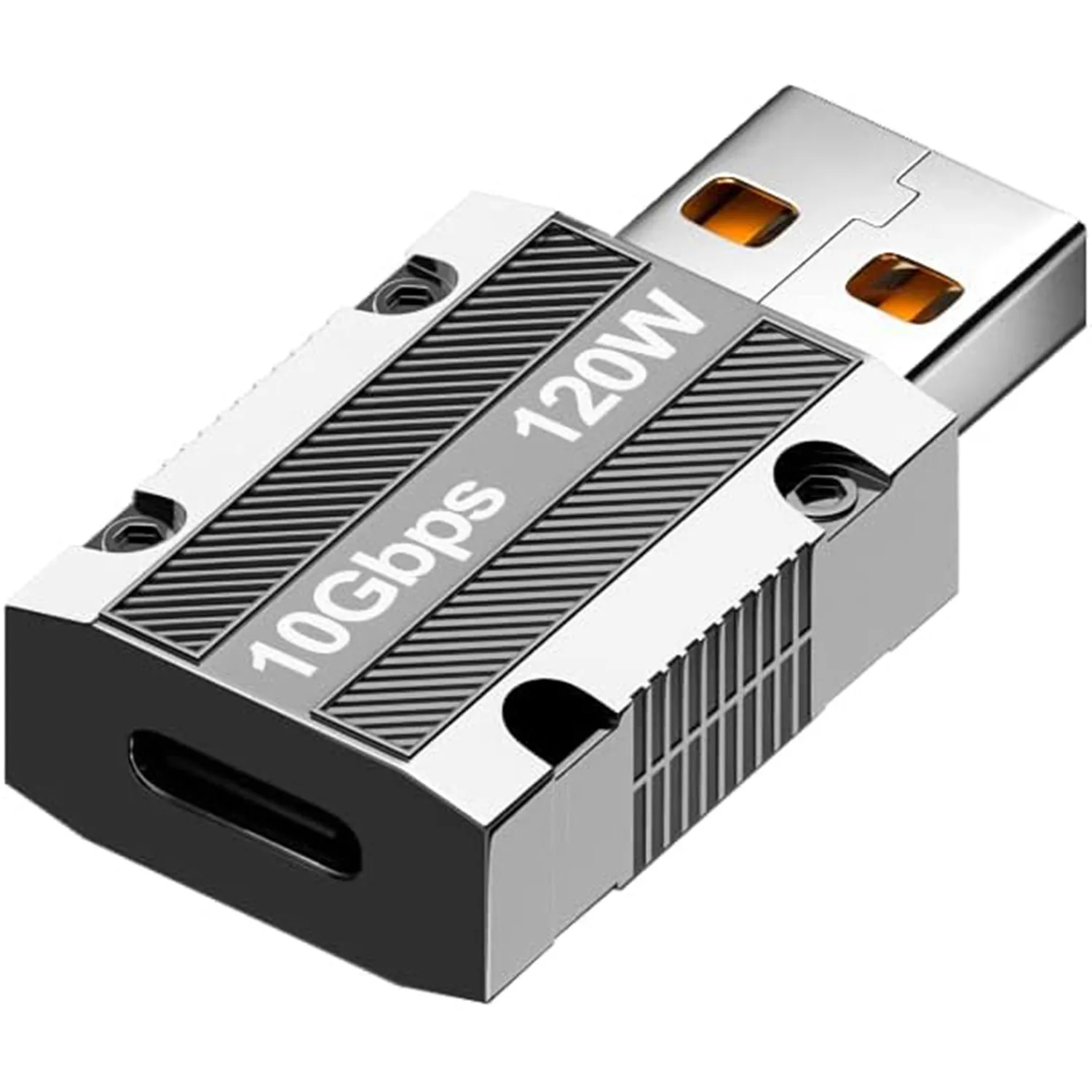 Адаптер USB C «мама» на USB «папа», 10 Гбит/с, двусторонний адаптер USB A типа C из цинкового сплава с высокоскоростной передачей данных 10 Гбит/с