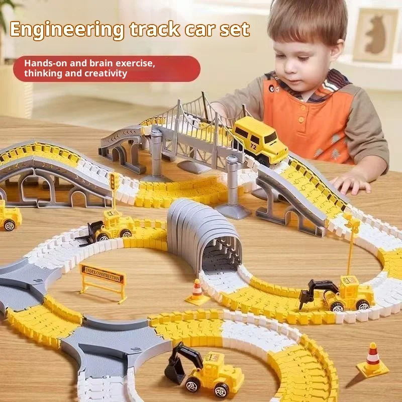 

Детский электрический трек, игрушечный инженерный мини-автомобиль, набор головоломки, игрушки для мальчиков, трековая машина, поезд, игрушки для детей, подарки на день рождения, Рождество