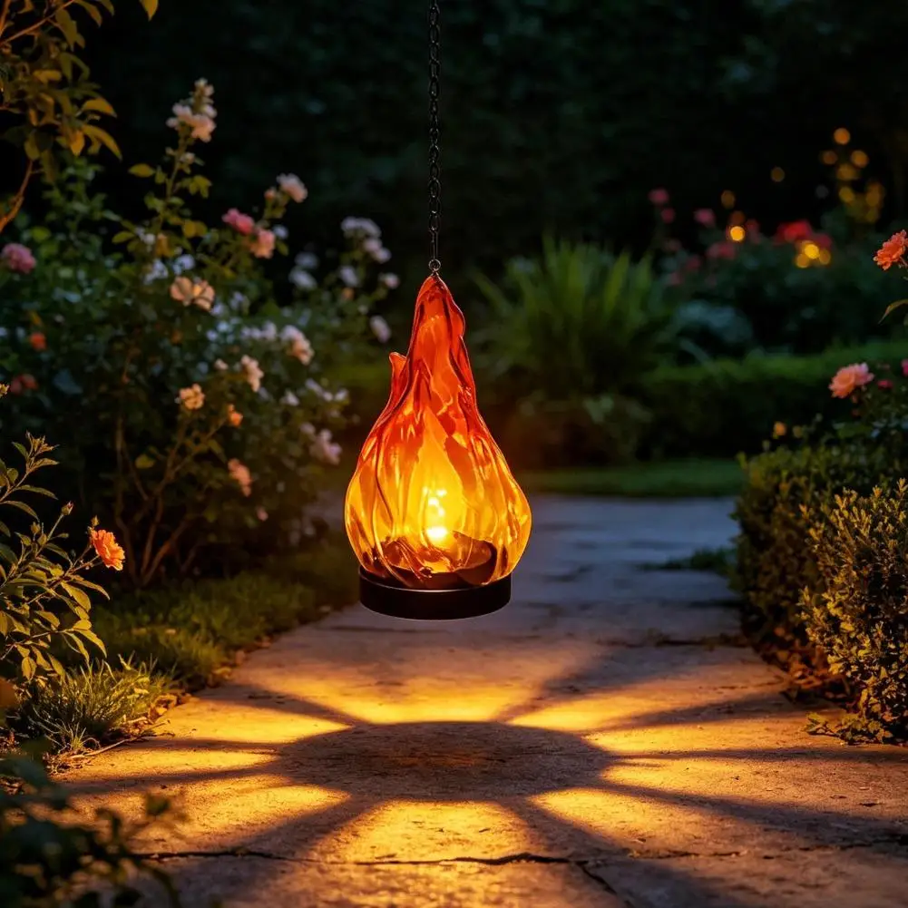 Solar Torch Light Flashing Light Waterproof Garden Decoration Outdoor Lawn Path Courtyard Floor Lamp image 3