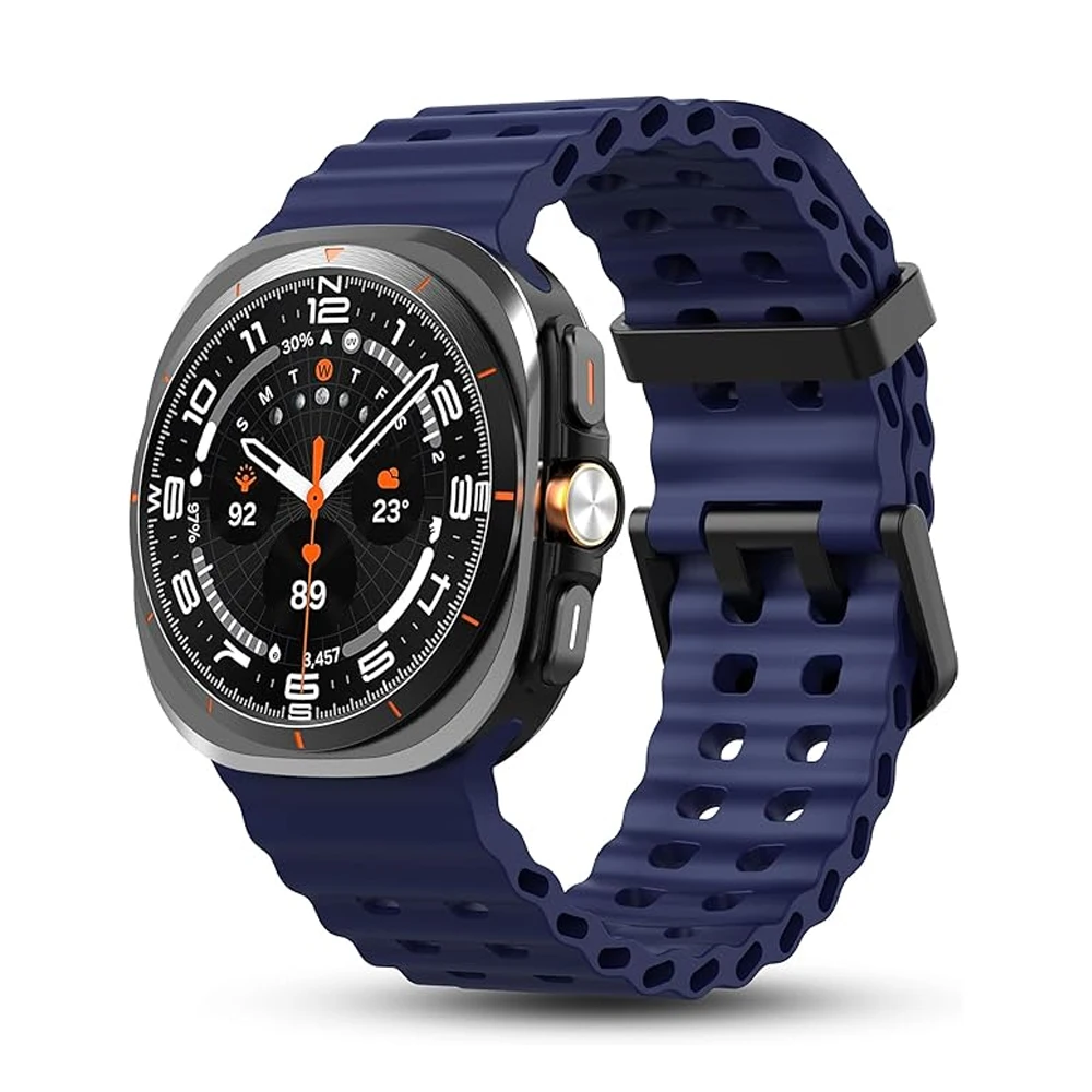 Originalarmband für Samsung Galaxy Watch Ultra 47mm Zubehör Marine Silikon Sportarmband Correa Galaxy Watch Ultra 2025 Band