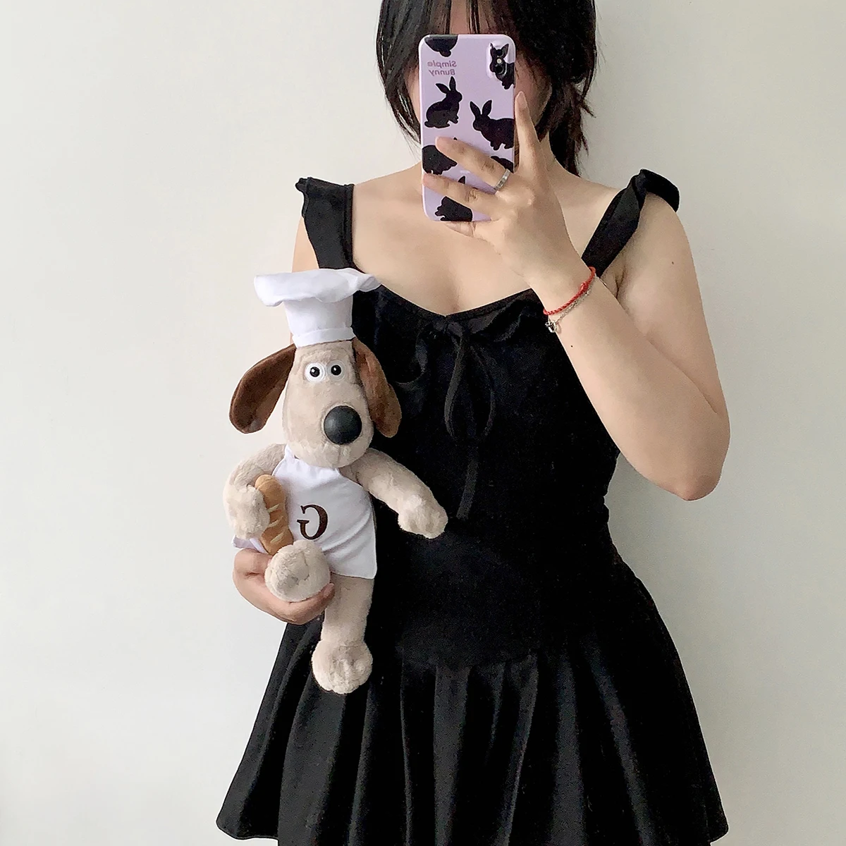 الشيف نمط جروميت أفخم والاس و جروميت ألعاب من القطيفة أنيمي لطيف جرو محشوة الدمى Kawaii ديكور المنزل هدية عيد ميلاد