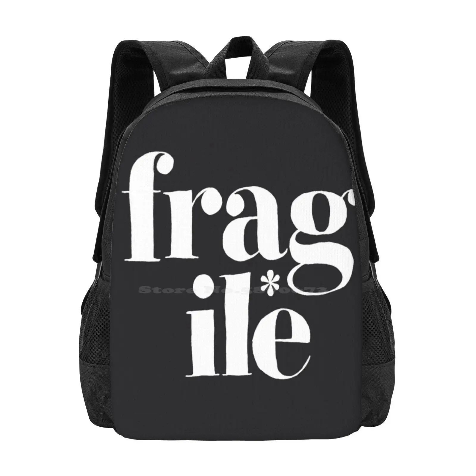 

Fragile* Hot Sale Schoolbag Backpack Fashion Bags Delicate Typography Type Fragile Vulnerable