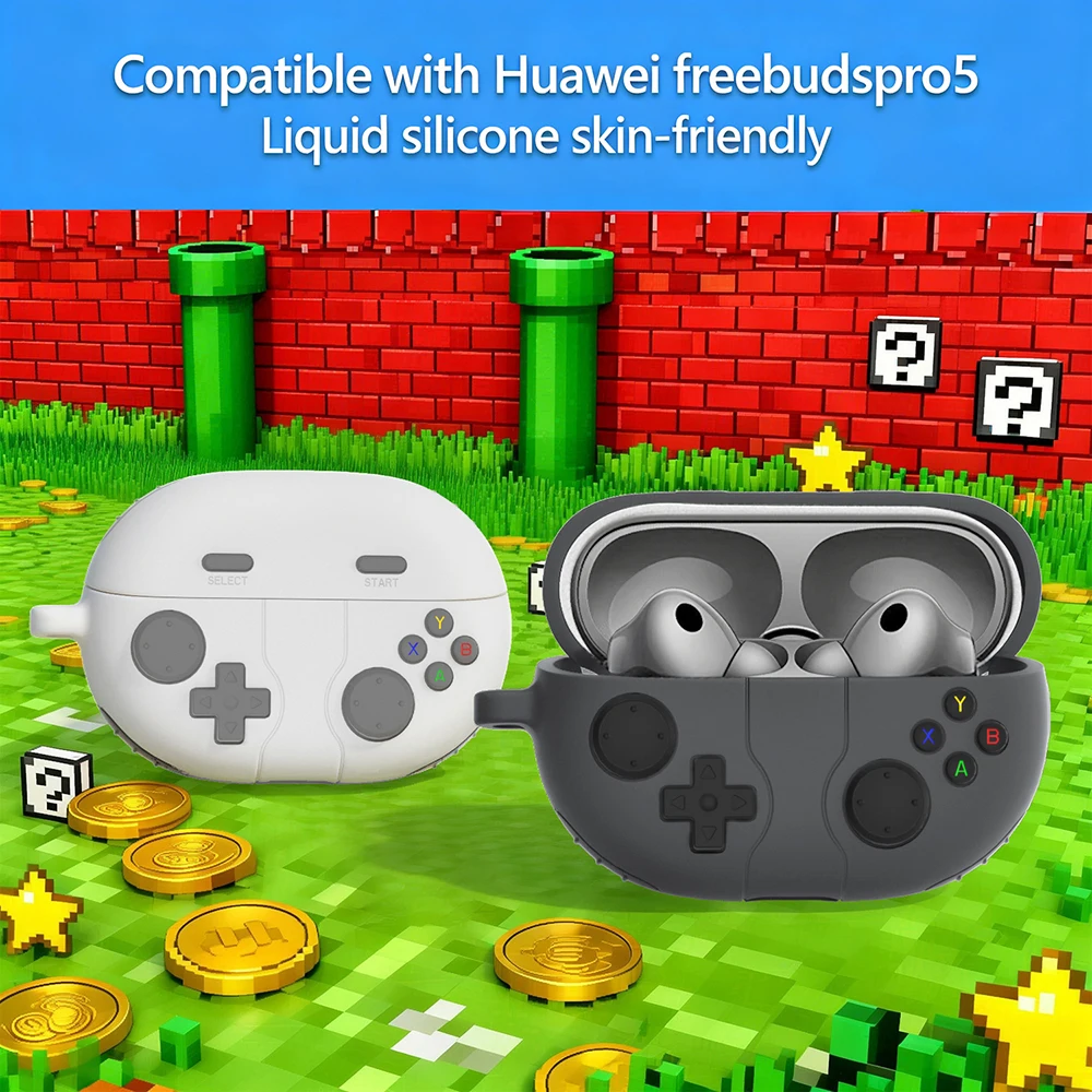 

2026 New Silicone for Huawei Freebuds Pro5 Case 3D GamePad Earphone Shockproof Cover for Huawei Freebuds Pro4 Pro3 Cases