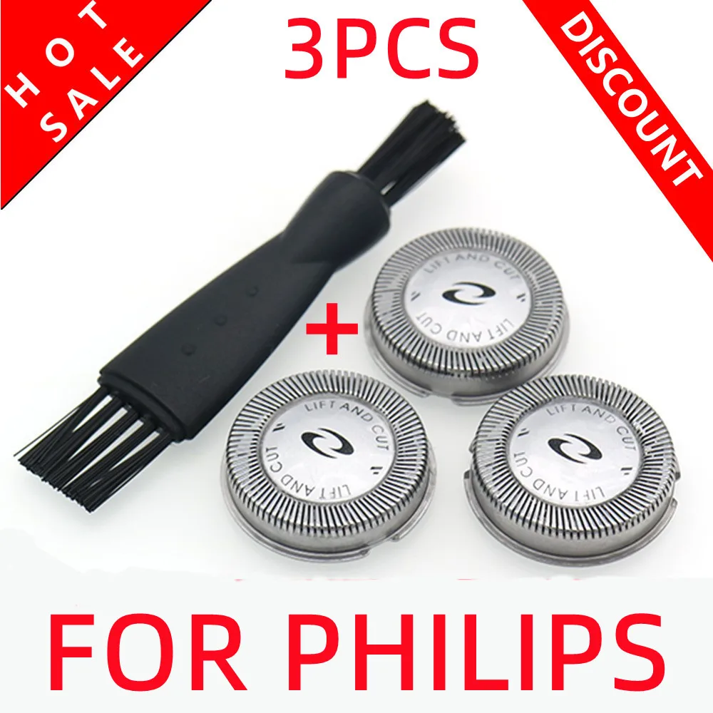 3Pcs Replacement Razor Blade Shaver Head for Philips HQ3 HQ4 HQ54 HQ56 HQ55 HQ851 HQ912 HQ136 HQ6900 HQ6940 HQ6868 HQ6970