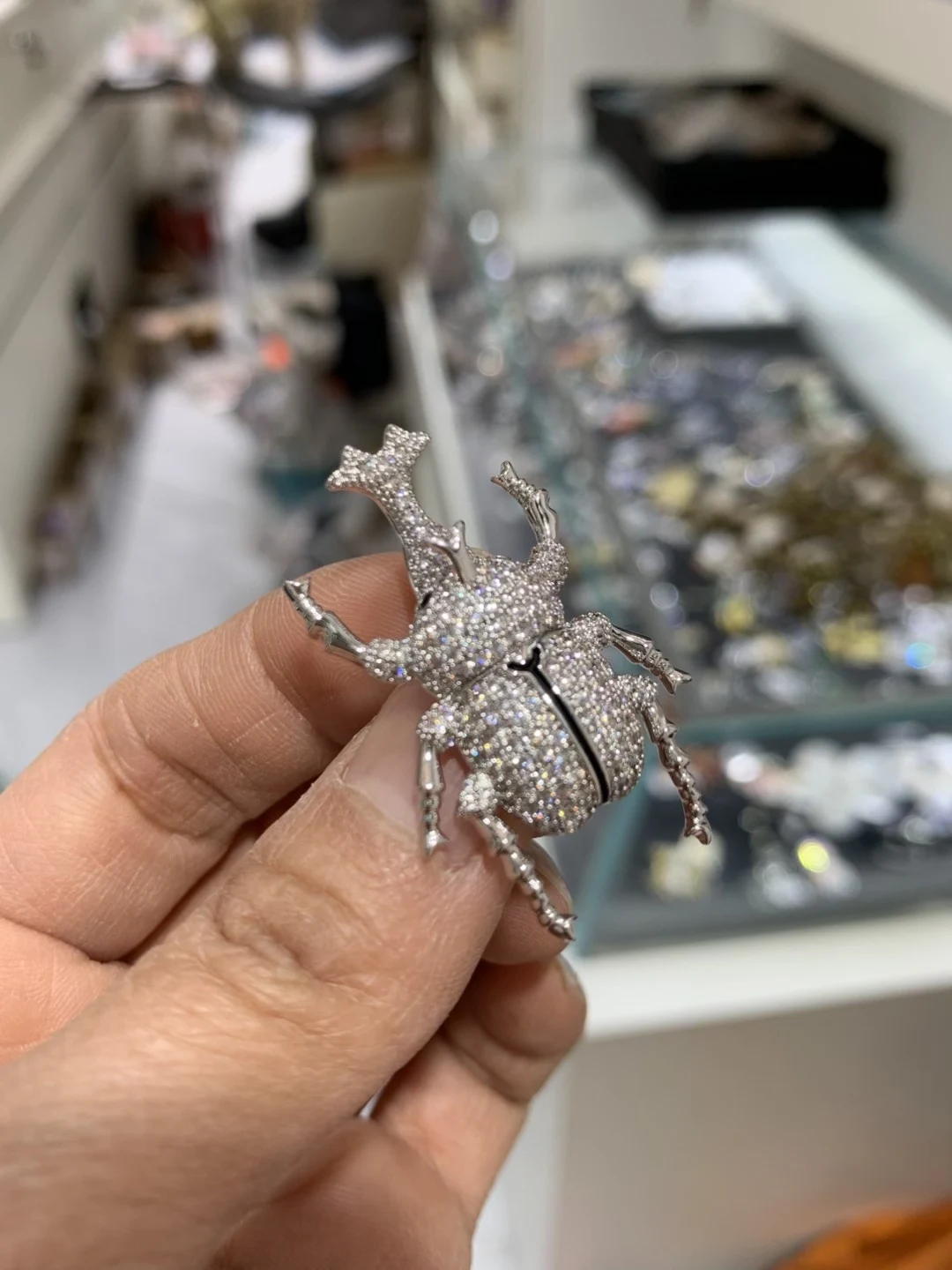 insect beetle brooch unisex fashion jewelry for men & women copper with cubic zircon decoration
