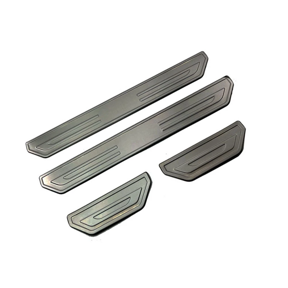 Car Stainless Steel Front Rear Outer Door Sill Pedal Scuff Plate Cover Trim for Honda ZRV ZR-V HR-V HRV 2022+ Black