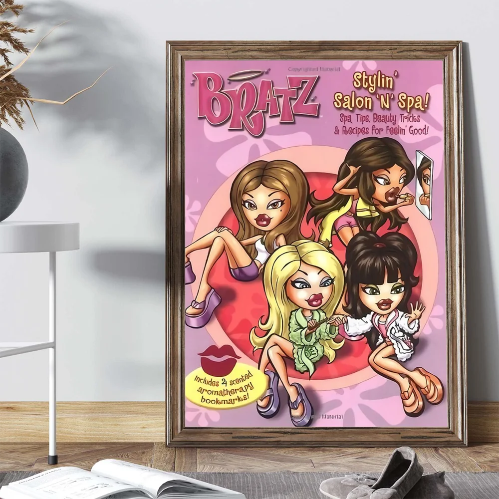 Bratz Doll Poster Vintage Posters Sticky Retro Kraft Paper Sticker DIY Room Bar Cafe Kawaii Room Decor