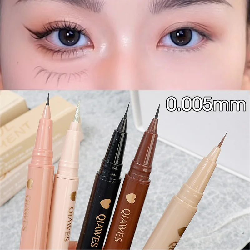 Ultra-thin Matte Liquid Eyeliner Pen Waterproof Quick Dry Lasting Champagne Glitter Eye Liner Pencil Eyes Beauty Makeup Cosmetic