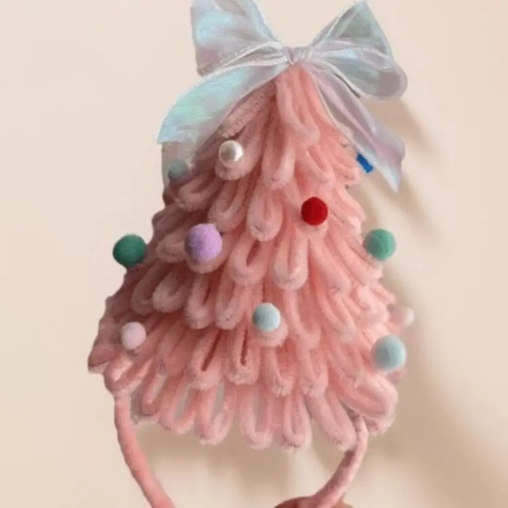 Christmas Tree Twisting Stick Headband Material Face Washing Twisted Xmas Tree Material Pack Cute Funny
