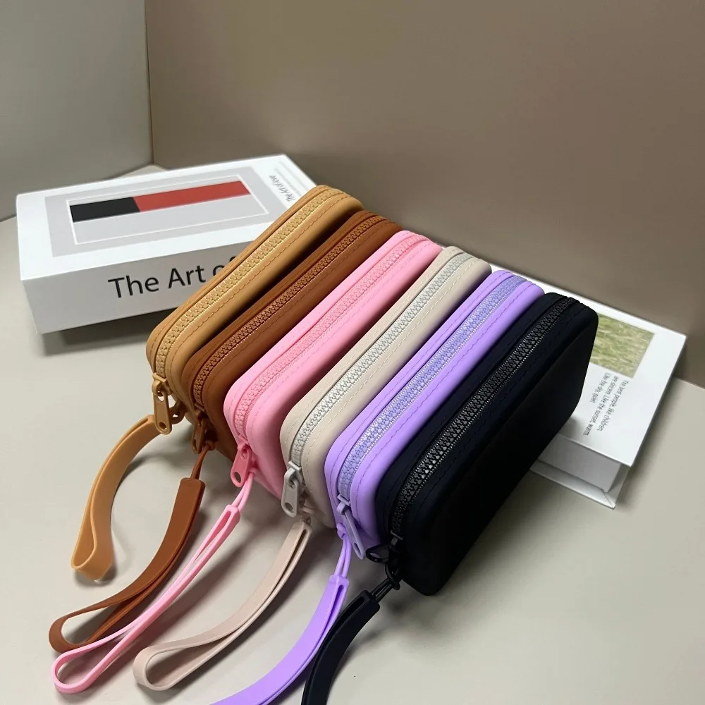 New Multifunction Rectangular Wallet Silicone Waterproof Carrying Handbags Space Saving Storage Bag Men