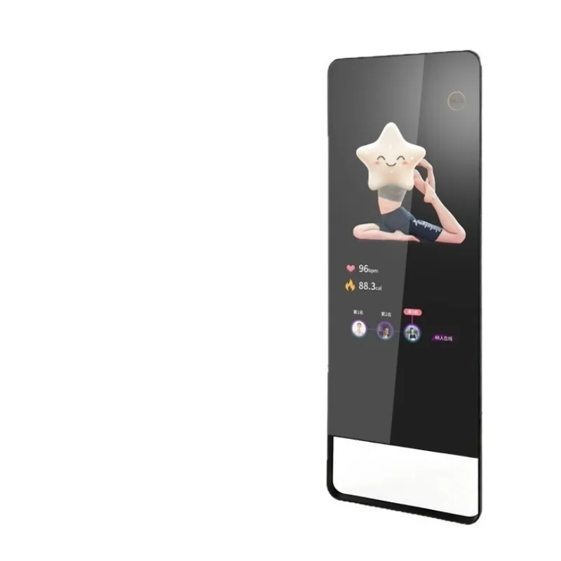 Home Gym Large Touch Screen Fitness Mirror Wall Mount Exercise Mirror for Yoga Dance Body Shaping Full Body Strength Gear