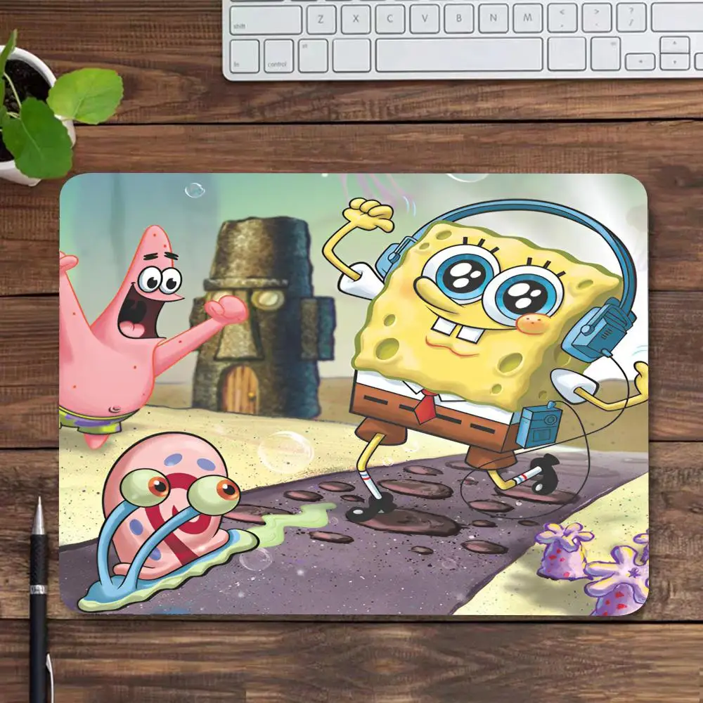 Anime Game S-SpongeBob MINISO Mouse Pad Ultrafine Surface Gaming Accessories Keyboard Pads Gamer Mouse Mat Rubber Desk Mat