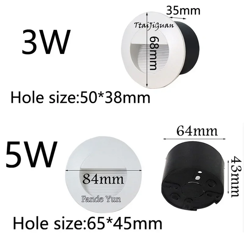 Outdoor Led Stair Light Wall Lamp Waterproof IP65 Nightlights Exterior Yard Lighting for Steps Ladder Balcony 3W 5W AC220V 110V