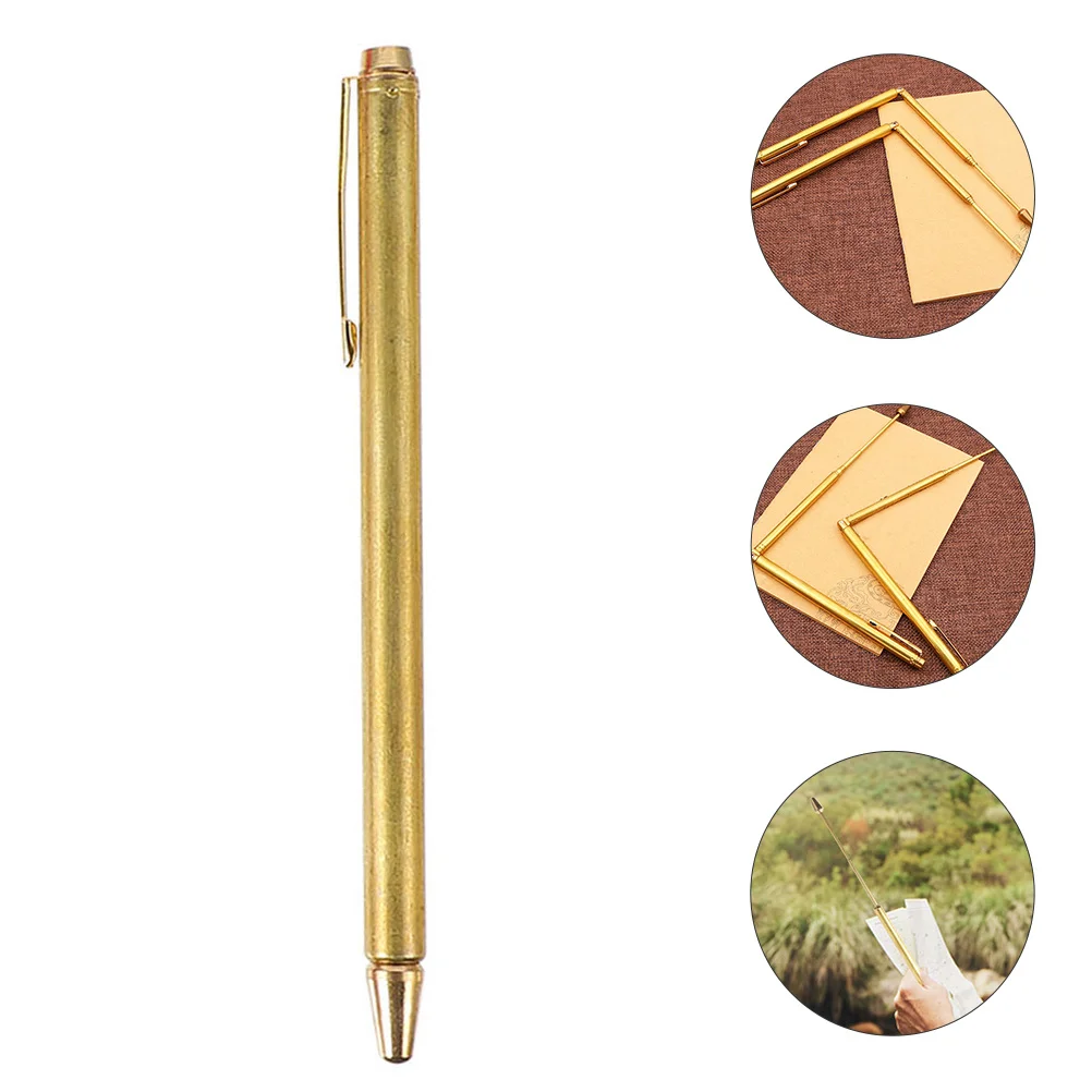 1Pcs Copper Retractable Dowsing Rod Compact Flexible Adjustable Divining Rod for Water Vein Searching Tool Accessory