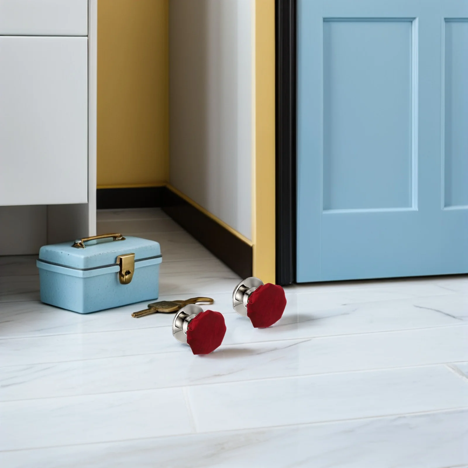 

4pcs Anti-Static Door Knob Protector Cover 3.26" Round Soft Handle Sleeve Wear-Resistant For Bedroom Bathroom Entry Door Handle