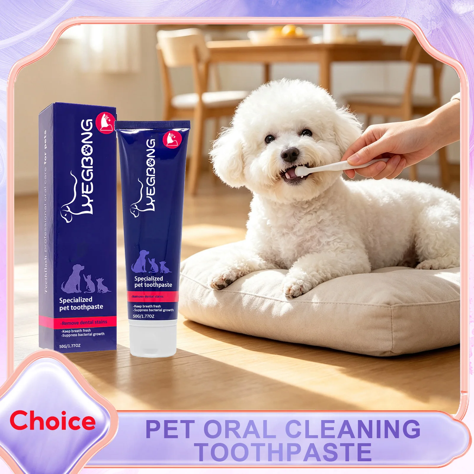 Pet Oral Cleaning Toothpaste Remove Tartar Fresh Bad Breath Reduce Yellowing Stains Teeth Brightening Cat Dog Dental Care Paste