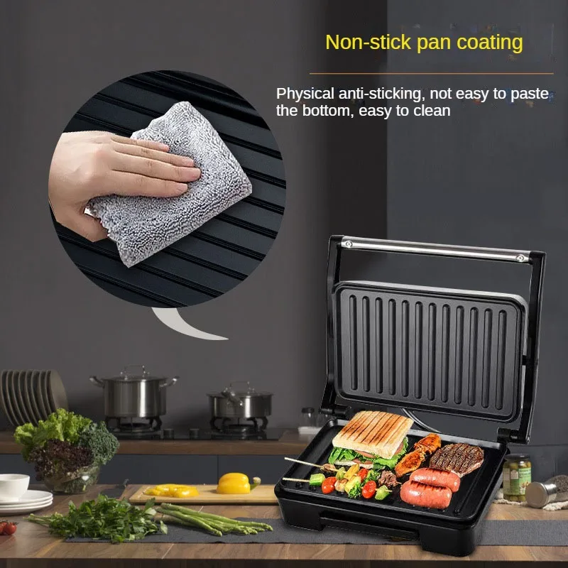 Barbecue machine Steak BBQ European and American sandwich Waffle Heating electric baking pan bread light food machine