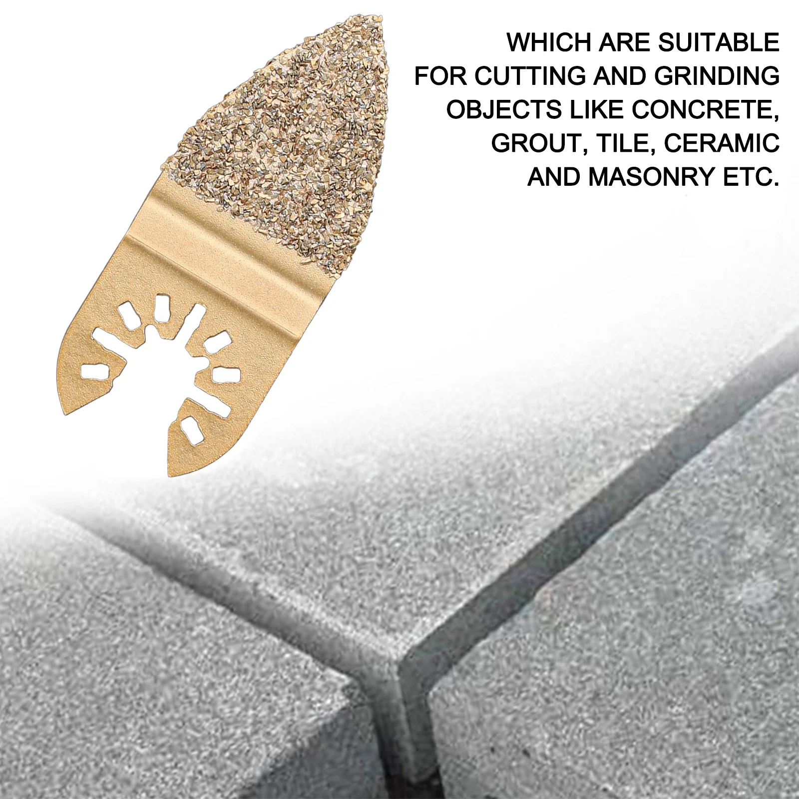 Carbide Grit Finger Rasp Blade For Oscillating Multitools  Coarse Sanding And Detail Work  Suitable For Concrete And Masonry