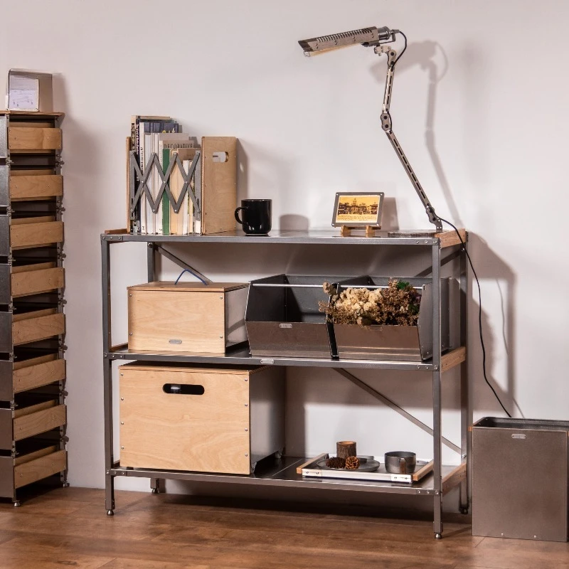 Multi-layer metal simple load-bearing cave board storage rack