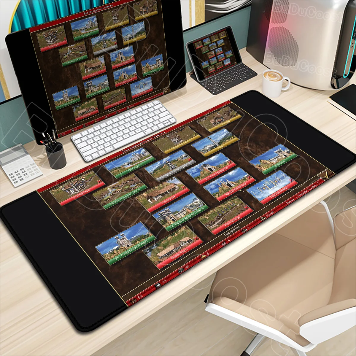 

Large 900x400mm Computer Mouse Pad Heroes of Might and Magic 3 Mouse Mat Carpet Gaming Laptop Keyboard Desk Mat Rubber Mousepads