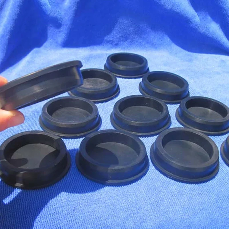 Black Silicone Rubber Seal Hole Plugs Hollow Blanking End Cap Dustproof Plug Pipe Inserts T Type Stopper Bore 6.8mm-68.6mm