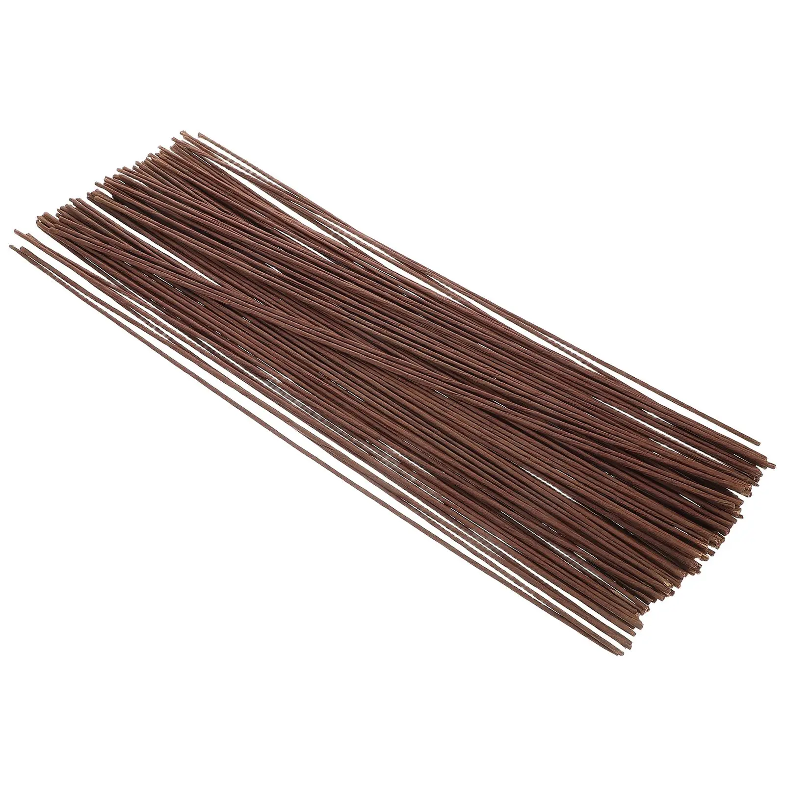 

100pcs Coffee Brown Artificial Kapok Flower Stems 40cm Durable Realistic Floral Wire Home Decor Wedding Craft Bouquet