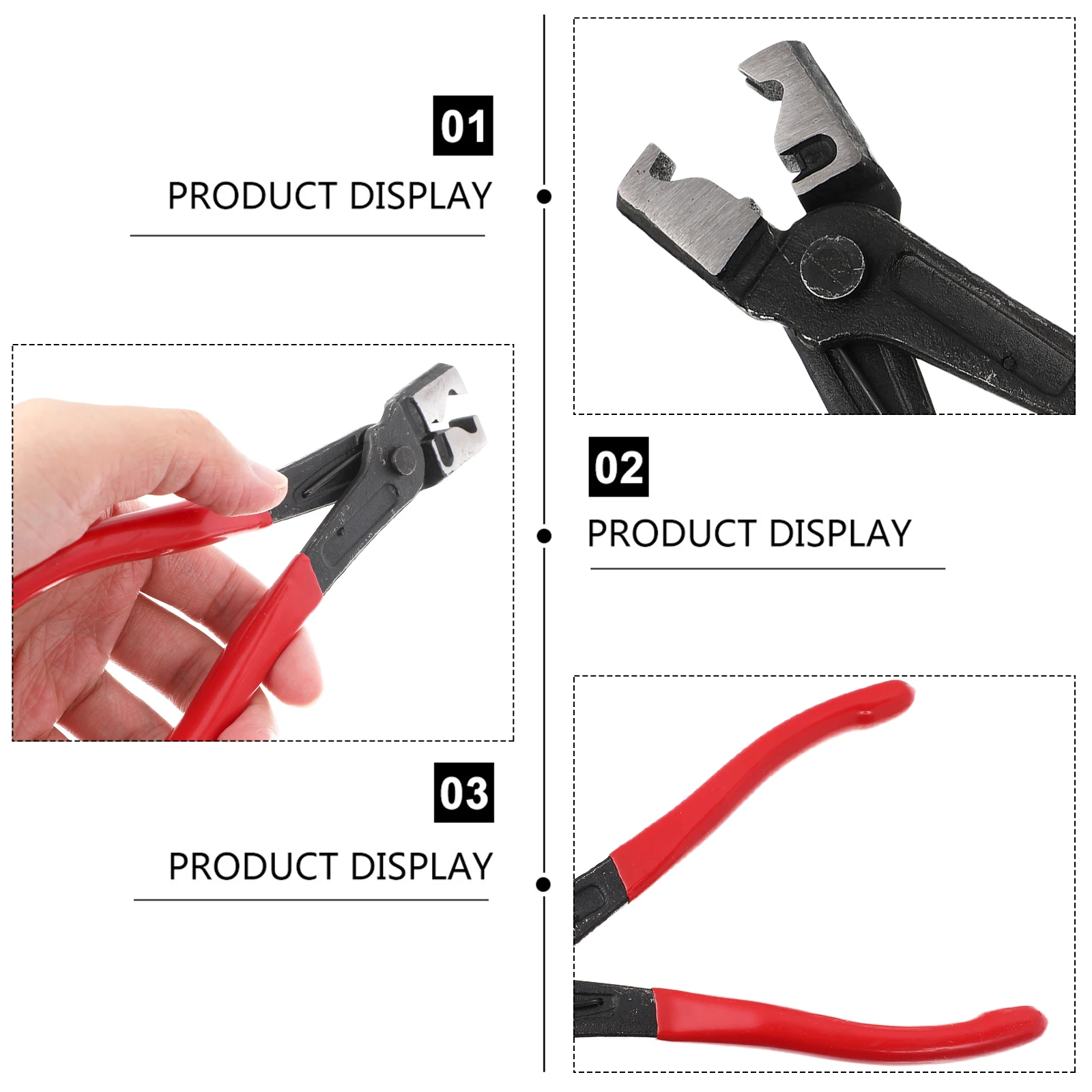 

Tiger Pliers Multifunctional Vise Locking Round Clamps Automotive Hose Ratchet Swivel Flat Band Repair Tool Long Reach Non Slip