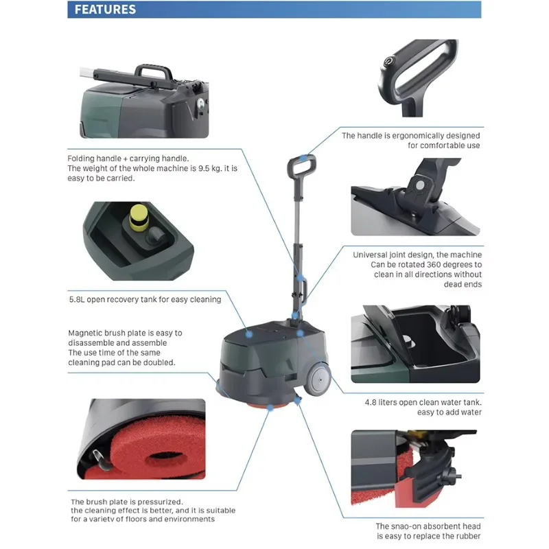 M430B Produtos Quentes Mini Máquina de Purificação de Piso Comercial Máquina de Purificação de Piso Automática