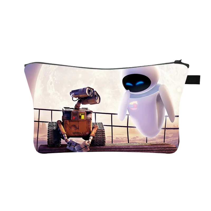 

Wall-E Robot Makeup Bags Cartoon Girls Cosmetics Zipper Pouchs For Travel Ladies Pouch Women Cosmetic Bag