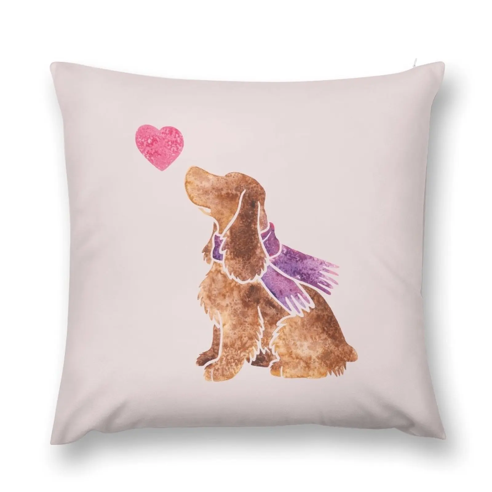 

Watercolour spaniel Throw Pillow Sofa Cushion Cover Throw Pillow Covers pillow