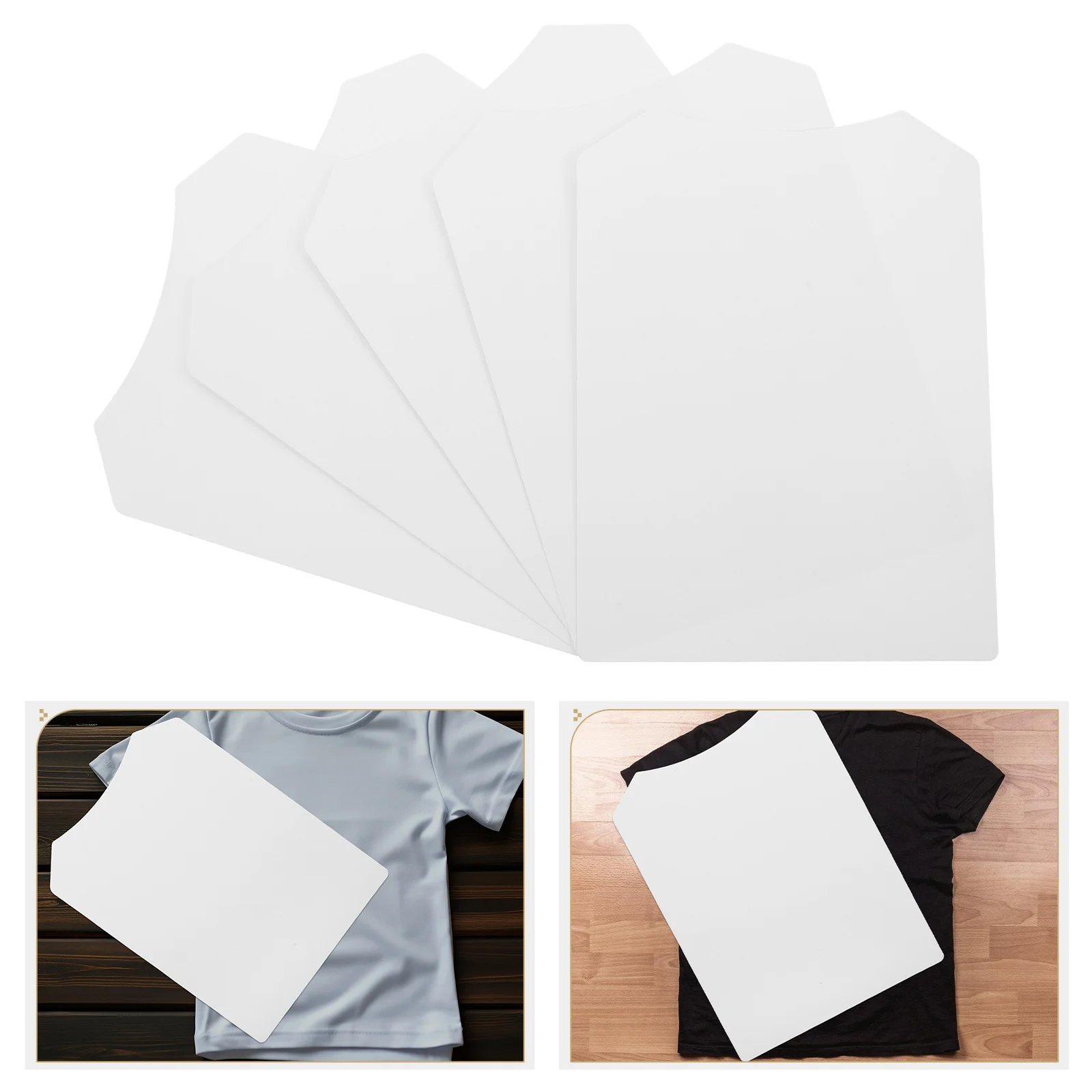 

50Pcs Clothing Packaging Cardboard Shirt Inserts Durable White Folding Boards for T Shirts Sweaters Socks Garment Packaging