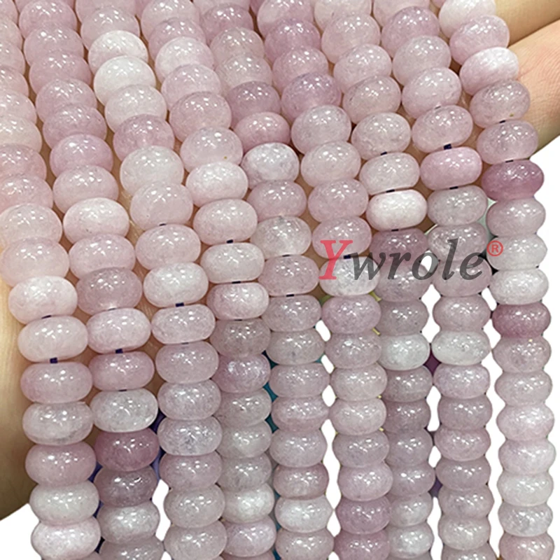 5x8MM Abacus Natural Stone Kunzite Purple Chalcedony Rondelle Spacer Beads for Jewelry Making Diy Bracelet Charms Accessories