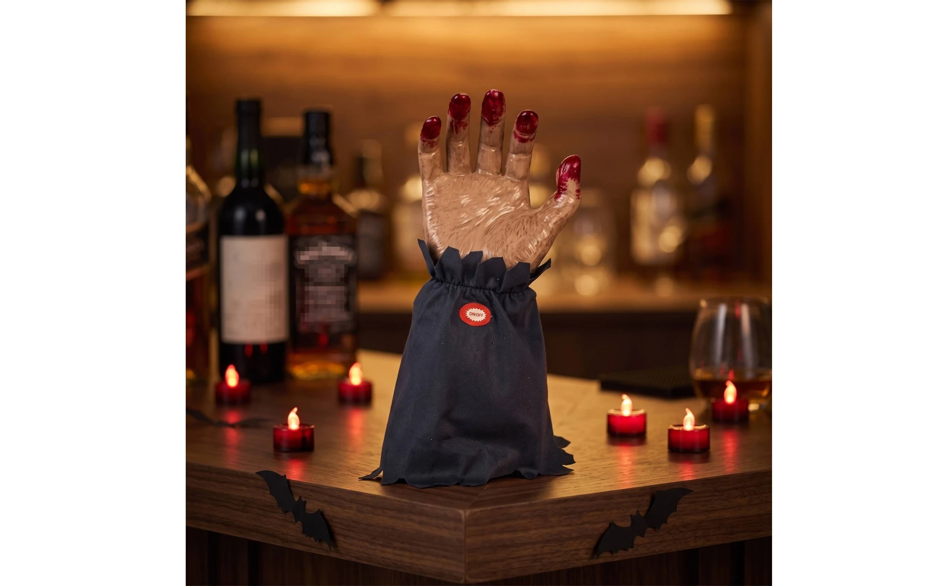 Ghost Hand Decoration Spooky Animated Hand with Cloth Base Animatronic Prop Scary Sturdy for Tabletop Displays