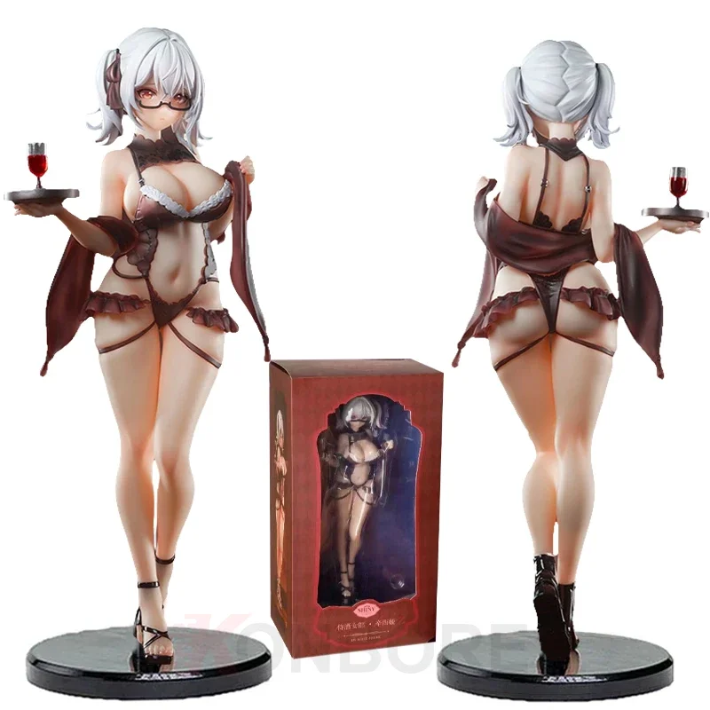 28cm Animester Wine Waiter Girl Cynthia Sexy Anime Girl Figure Little Devil Action Figure Hentai Figurine Adult Model Toys Gifts