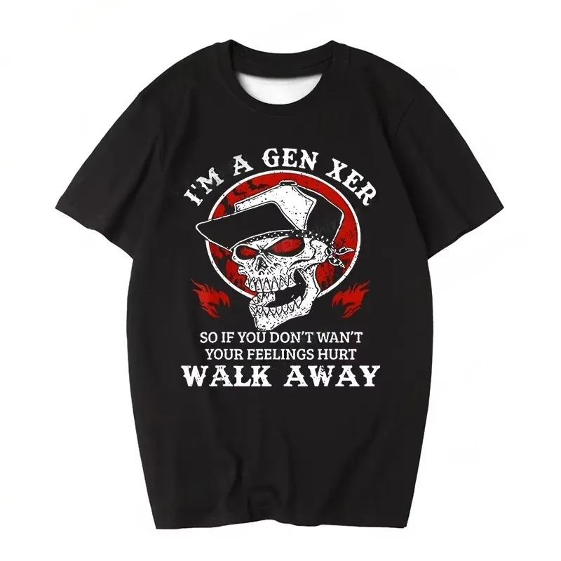 "أنا الجنرال X، لذا إذا كنت لا تريد مشاعرك تؤذي، ثم اذهب بعيدا" تي شيرت قصير الأكمام ثلاثية الأبعاد طباعة مضحك الجمجمة تي شيرت #2